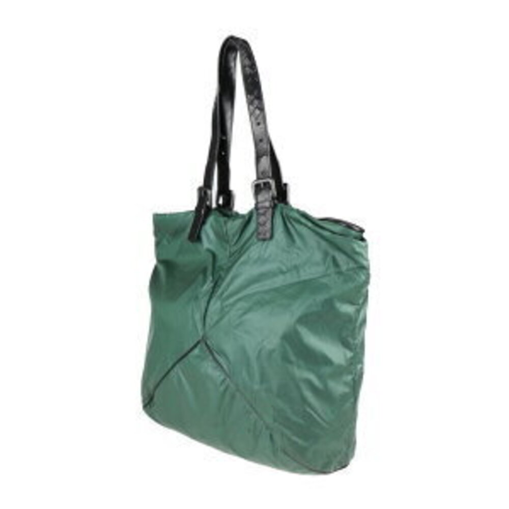 Bottega Veneta Leather Spinnaker Tote Bag Green Black Shoulder